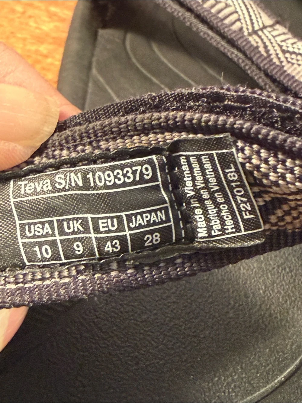 TEVA Men's Hurricane XLT3 Black/Gray/White Adjustable Sandals Size 10